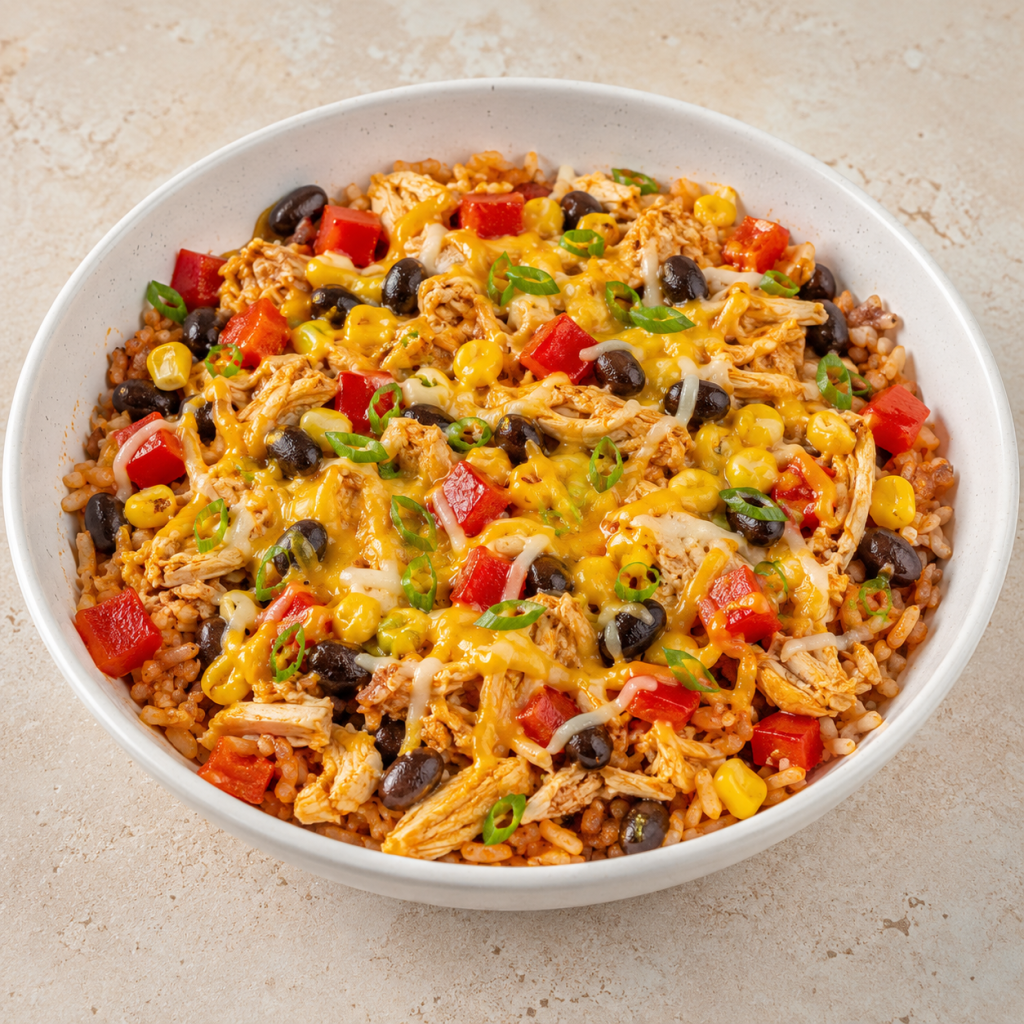 Shredded Chicken Enchilada Bowl