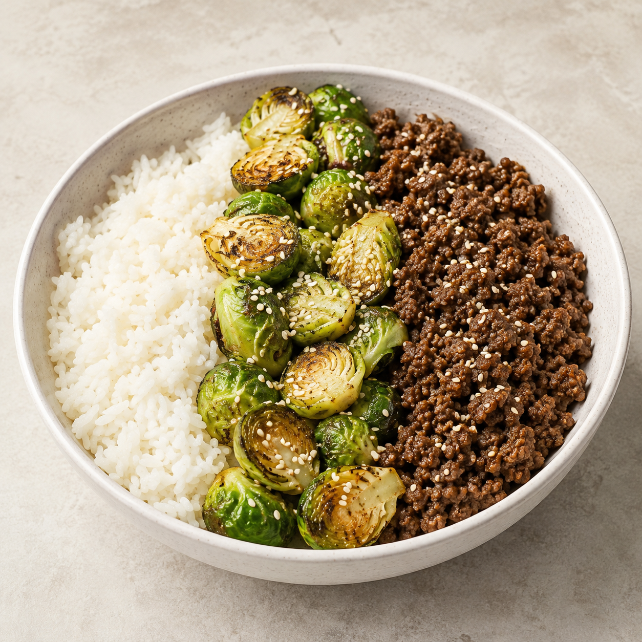 Sweet Chili Beef & Brussel Sprouts